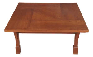 Late 20th Century Artisan Mission Arts & Crafts Craftsman Style Cherry Coffee Cocktail Table 44"