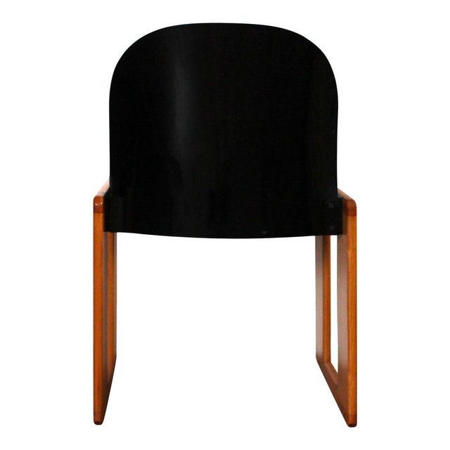 Black Lacquered Dialogo Dining Chairs by Afra and Tobia Scarpa for B&B Italia, 1973, Set of 8 For Sale - Image 14 of 18