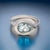 2010s Natural Solitaire Aquamarine Ring Size 6.5 14k W Gold 1.60 Cts Certified For Sale - Image 5 of 10