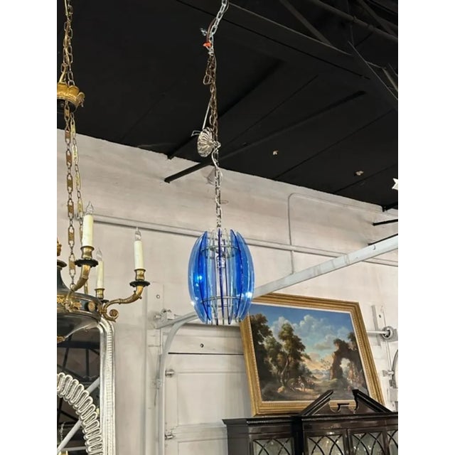 Modern Vintage Murano Pendant Light For Sale - Image 3 of 6