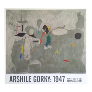 Arshile Gorky Lithograph Print Abstract Expressionist Exhibition Poster " the Limit " 1947