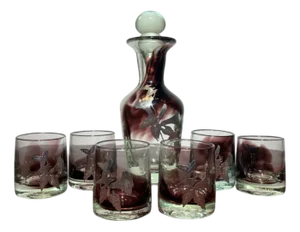 Crystal Glass Set by Jean Claude Novaro, Set of 7
