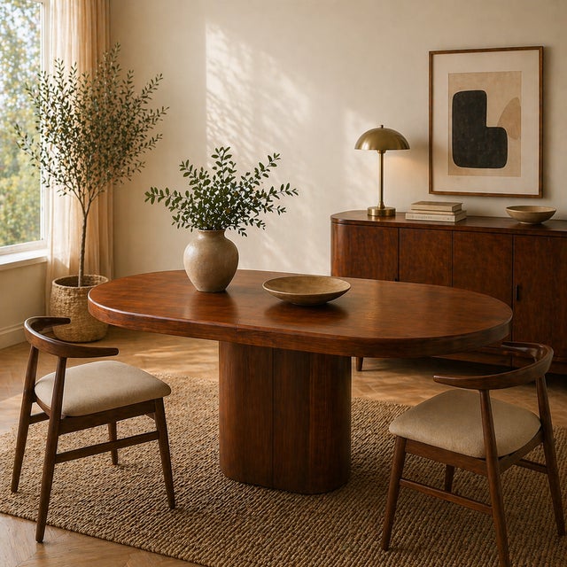 This exceptional mid-century dining table, crafted from exquisite walnut, combines timeless design with high-quality...
