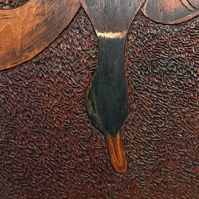 Brown 20th Century American Chip Carved Hunt Plaque With Three Mallards For Sale - Image 8 of 13
