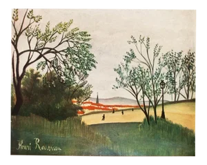 1951 After Henri Rousseau, "Petit Paysage" Original Parisian Photogravure