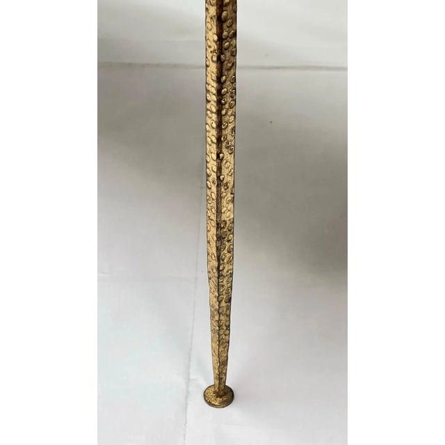 Mid-Century Modern Gilt Bronze Coffee Table with Engraved Glass Top For Sale - Image 11 of 12