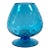 Mid 20th Century Italian Empoli Optic Blue Glass Vase For Sale