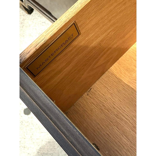 Wood Vintage William Doezema for Mastercraft Burl Wood Medallion Credenza For Sale - Image 7 of 12