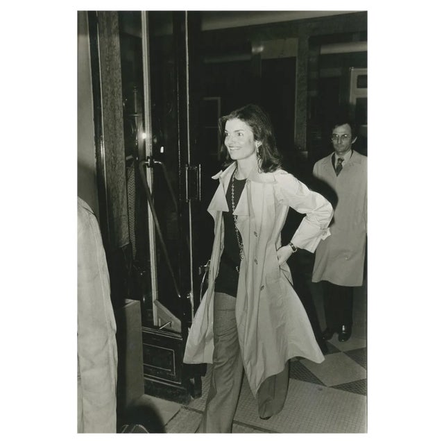 Jackie Kennedy, Leaving the Hospital, Paris, France, 1970s, Photographic Print For Sale