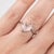 Contemporary Rose Quartz Heart Ring, Pink Gemstone 925 Silver Ring Us 7 For Sale - Image 3 of 5