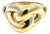 14k Yellow Gold Interlocking Link Ring, Size 6.5 For Sale