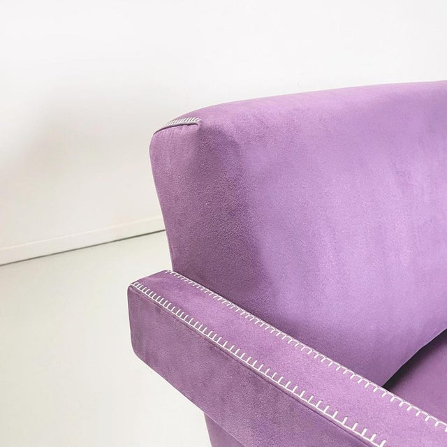 Textile Modern Italian Velvet Model Utrecht Sofa attributed to Gerrit Thomas Rietveld for Cassina, 1990s For Sale - Image 7 of 14