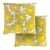 Outdoors and Indoors Contemporary Bright Flower Yellow Square Pillows. By Arlene Angard, Set of 2 For Sale
