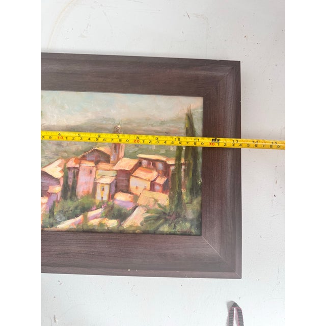 1950s Original Saint-Paul-De-Vence France Oil Painting Vintage For Sale - Image 4 of 12