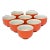 Petite Tangerine-Colored Japanese Tea Cups - Set of 8 For Sale