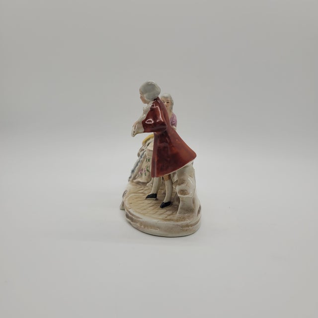 Vintage GDR East Germany Porcelain Figurine Musical Duo Violin Piano 11821 For Sale - Image 4 of 10