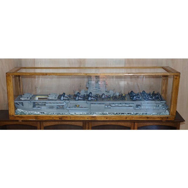 huge, Vintage WWII American wooden deck light Aircraft carrier, reputedly made by Sailors moored in the Solent A very...