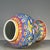 Famille Rose Blue Ground Floral Porcelain Ginger Jar With Gilt Finial For Sale - Image 4 of 8
