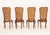 Set of Five Italian Provincial Style Cane-Paneled Walnut Dining Chairs For Sale - Image 9 of 15