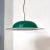 Mid-Century Modern Italian Hat-Shaped Green Metal Chandelier, 1970s For Sale - Image 3 of 16