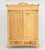 Rustic Pine Wood Wardrobe, 19th century, with the two doors opening to brass hooks, two short drawers to the base. 78.5" H...