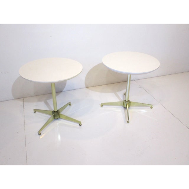 American of Martinsville American of Martinsville Brass Based Tulip Styled Side Tables For Sale - Image 4 of 11