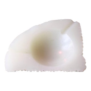Asymmetrical ashtray - white ashtray - faux stone - incense burner - palo santo - heavy ashtray - stone dish - white dish - organic For Sale