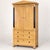 Neoclassical 20th-C. Neoclassical Biedermeier Style Custom Maple Linen Press Cabinet Armoire For Sale - Image 3 of 6