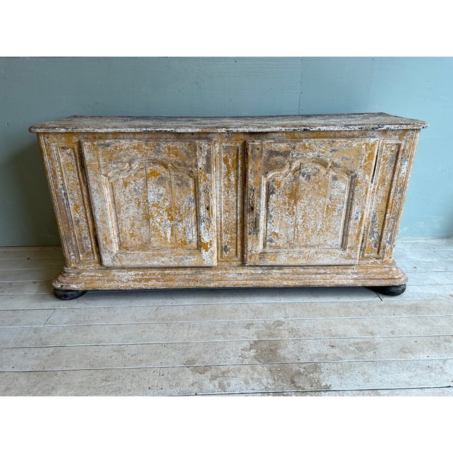 Wood French Painted Two Door Credenza – 19th Century For Sale - Image 7 of 10