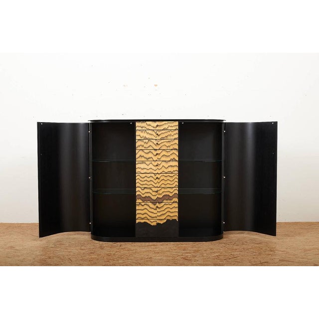 Curtained Sideboard in Tigerwood by Hans Eichenberger, 1980s For Sale - Image 3 of 14