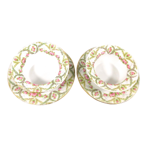 Late 18th Century Jean Pouyat Limoges Ramekin Dishes and Underplates- 4 Pieces