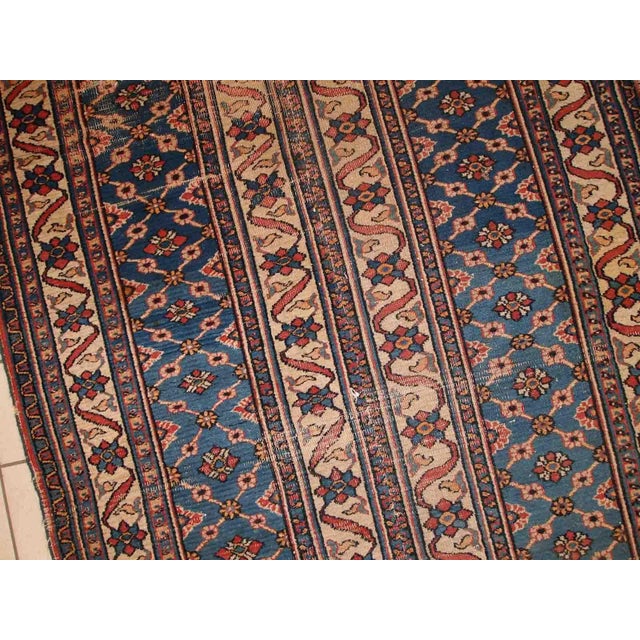 1900s Handmade Antique Persian Mashad Runner For Sale - Image 10 of 12
