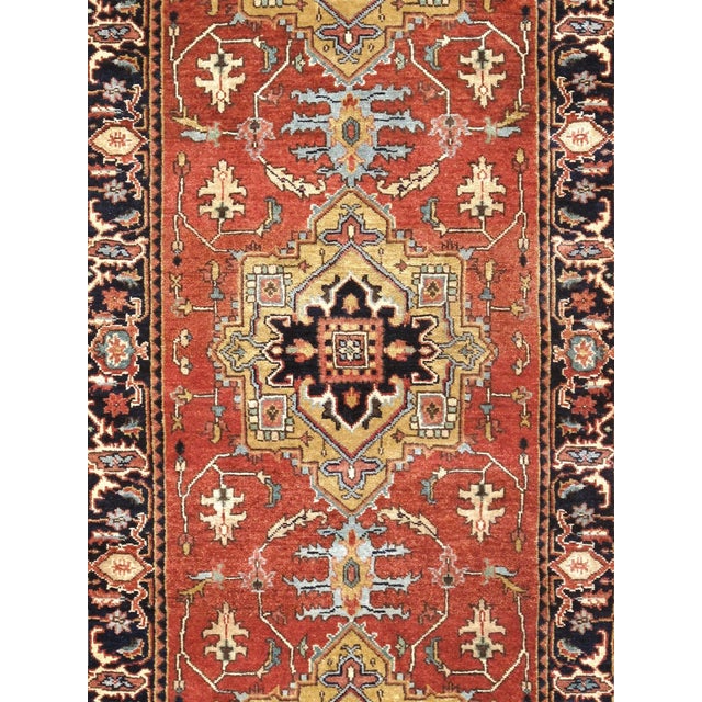 Serapi Wool Rust Area Rug-12' 0'' X 15' 3'' For Sale In New York - Image 6 of 8