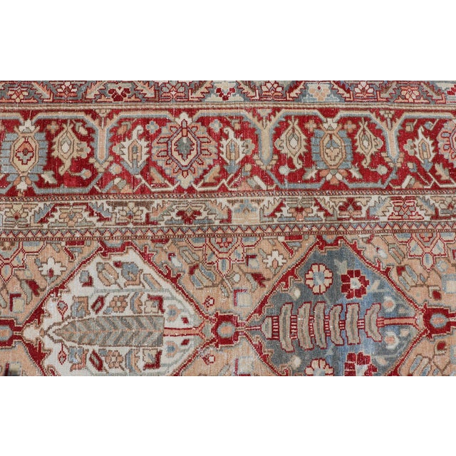Antique Persian All-Over Garden Design Bakhtiari Rug in Multi Colors 12'11 X 15'6 For Sale - Image 4 of 15