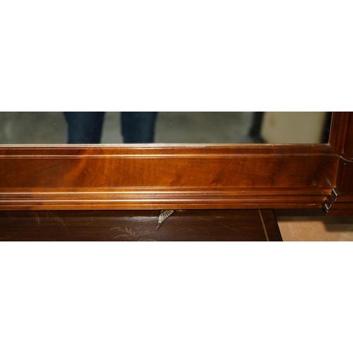 Empire Cherry Wood Wall Mirror from Grange, France For Sale - Image 10 of 12