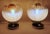 Nickel-Plated Metal and Murano Milk Glass Table Lamps attributed to Mazzega, 1965, Set of 2 For Sale - Image 6 of 13