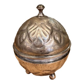 Vintage Silverplate Wool Holder For Sale