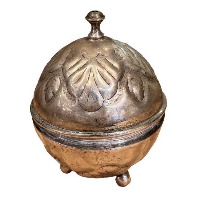 Vintage Silverplate Wool Holder For Sale