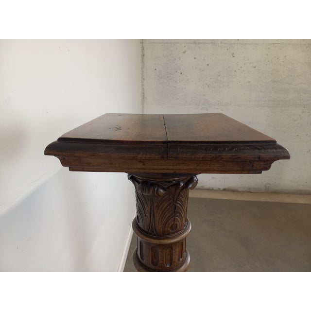 Tan Walnut Pedestal, 1890s For Sale - Image 10 of 16