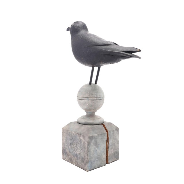 American Carved & Painted Confidence Crow Decoy, C. 1900-25 For Sale In Chicago - Image 6 of 11