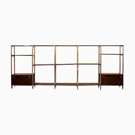 Office Modular Steel Wood Italian Shelf from ICF Padova, Italy, 1970s For Sale - Image 9 of 9