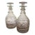 19th Century English Anglo Irish Glass Cut Crystal Decanters - A Pair For Sale
