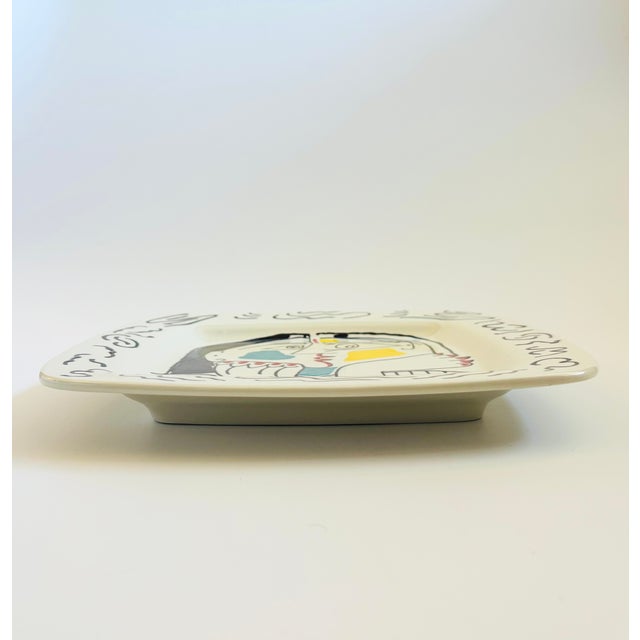 Mid-Century Modern Pablo Picasso Large Ceramic Tray - Tete Appuyee Sur Les Mains II For Sale - Image 3 of 10