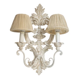 Italian Wall Light in Wood, 1970s For Sale