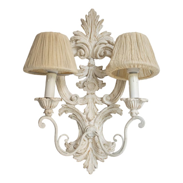 Italian Wall Light in Wood, 1970s For Sale