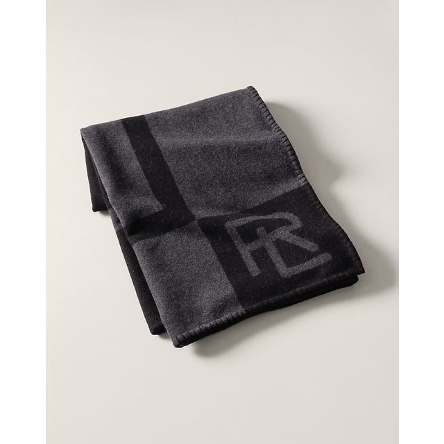 Ralph Lauren Ralph Lauren Style Monogram Throw Blanket For Sale - Image 4 of 5
