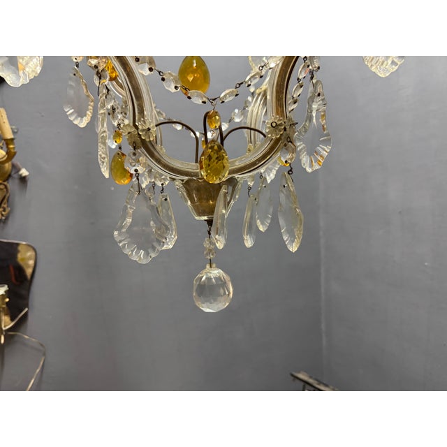 Crystal Maria Teresa Light Pendant, 1950s For Sale - Image 6 of 12