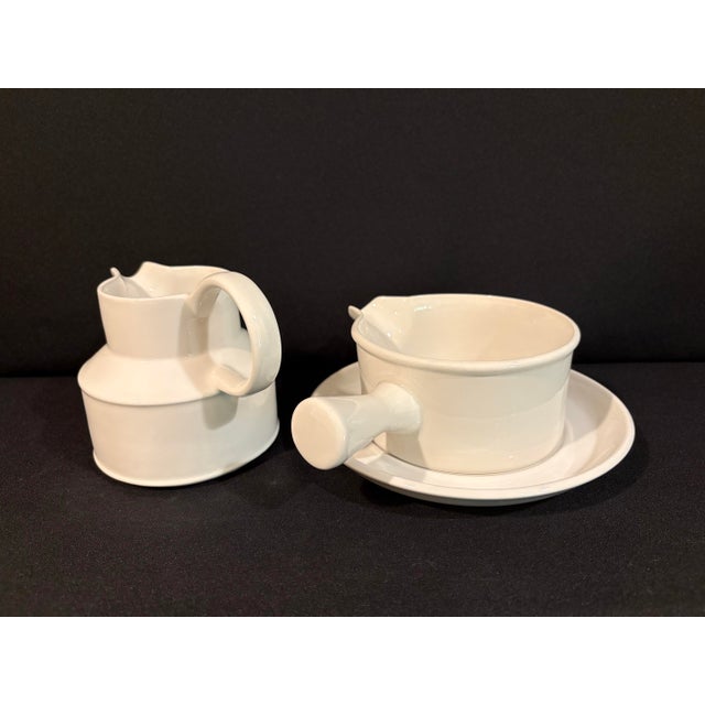 Midwinter Late 20th Century Mid Century Modern Style Stonehenge White Midwinter Serving Pieces - Set of Three For Sale - Image 4 of 9