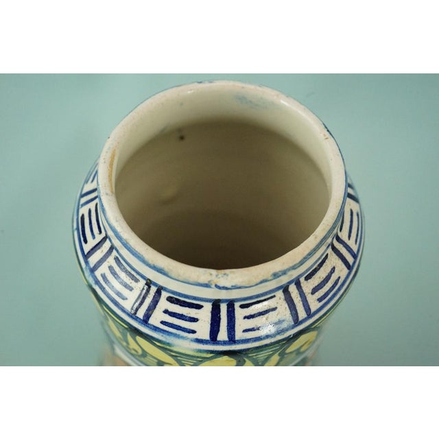 Majolica Ceramic Pharmacy Jar by the Mastro Giorgio Workshop of Gubbio, 1940s For Sale - Image 11 of 18