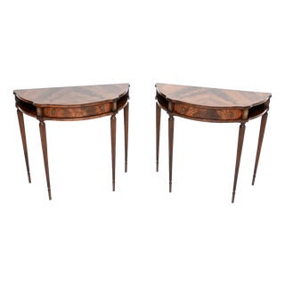 Regency Style Console Tables, 1950, Set of 2 For Sale